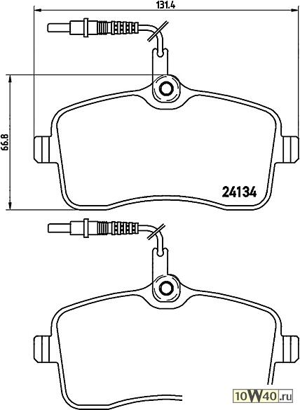 колодки дисковые п.  Peugeot 407 1.8i/1.6HDi 04>