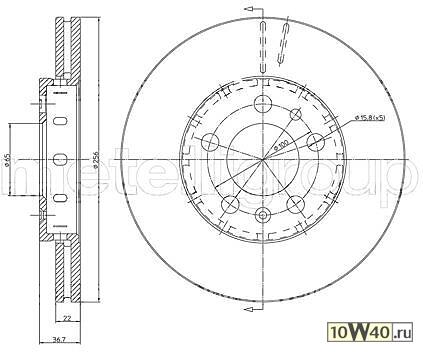 диск тормозной передний\ audi a2 / a3, VW golf / bora 1.6 96>