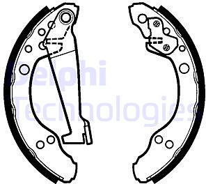 колодки барабанные  Audi 80, VW Golf 91-97