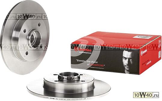 диск тормозной задний с подш.и кольц.abs\ citroen c4, peugeot 307 all 01>