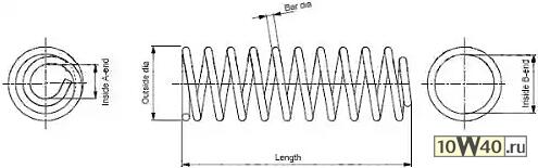 пружина задняя  Saab 9-5 2.0T-2.3T 97> Estate
