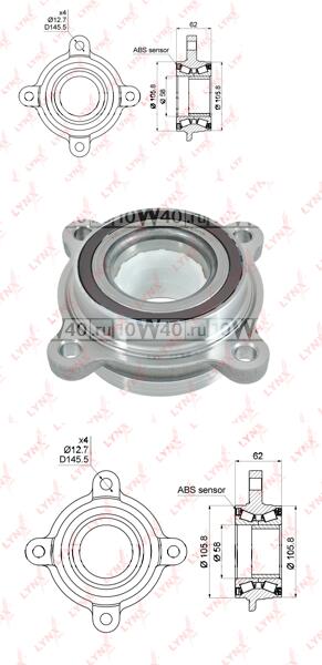 ПОДШИПНИК СТУПИЦЫ КОЛЕСА ПЕР (С ABS) TOYOTA LAND CRUISER(200) 4.0-5.7 07, LEXUS LX570 07