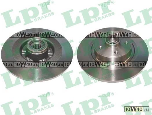 Диск тормозной RENAULT ESPACE IV 02- задний с подшипником,с кольцом АБС