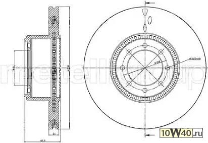 диск тормозной 294x128x87.5x24 n8\ iveco daily IIi