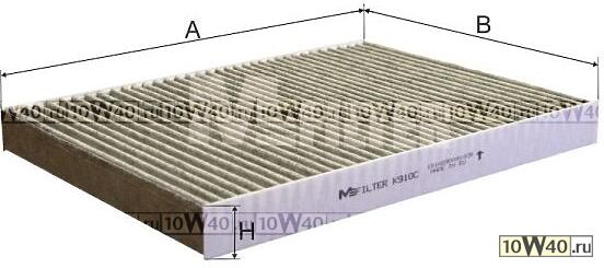 фильтр салона угольный\ audi a3, VW golf / passat, skoda oktavia 1.4-1.9sdi / tdi 91>