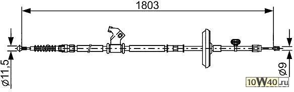 Трос ручного тормоза R
