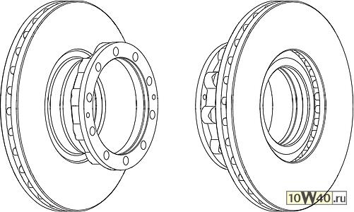 диск торм. зад. 335 / 176x118 / 34 n10xm14x1.5+n2xm8x1.25\ man l2000 / tgm / tgl / tga