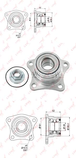 Подшипник ступицы задний  подходит для TOTOTA Corolla(E9-11) 1.3-2.0D 01 WB-1024