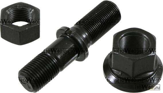 Шпилька колесная комплект (гайка и контргайка) M22x1.5 / M22x2, L=97/46/49 mm - 10,9 BPW
