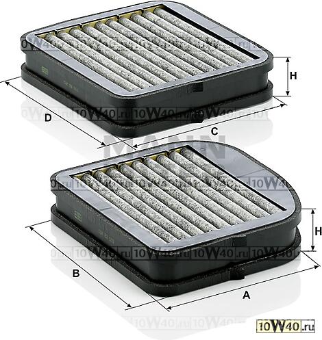 фильтр салона mercedes w210,220  2шт.  климатроник