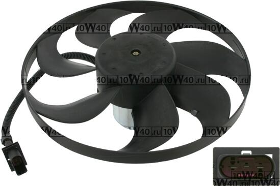 Вентилятор охлаждения двигателя VAG A3/TT/FABIA/OCTAVIA/BORA/GOLF IV/POLO 200/60W 345mm