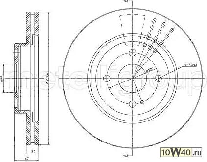 диск тормозной передний\ mazda 323 1.9-2.0td 98>
