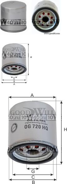 Фильтр масляный двигателя OG720HQ