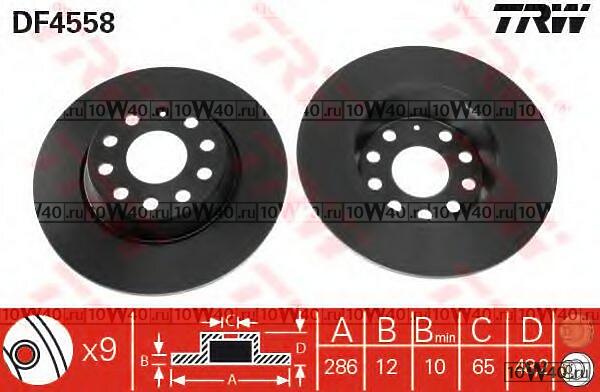 Диск тормозной задн AUDI: A3 03-, A3 Sportback 04-,  : PICANTO 04-,  SEAT: ALTEA 04-,  VW: EOS 06-, GOLF V 03-, GOLF V PLUS 06-, GOLF V Variant 07-, JETTA II