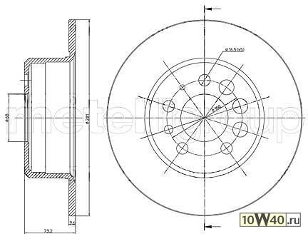 диск тормозной metelli