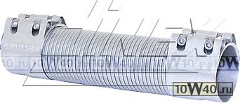 e-line (цинк) d=77 l=270 с хомутами до резонатора\mb atego euro 1