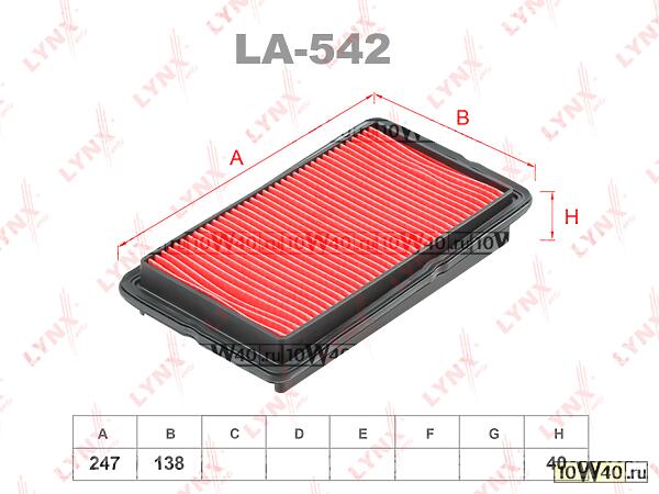 фильтр воздушный honda accord iv-v 2.0-2.3 90-98