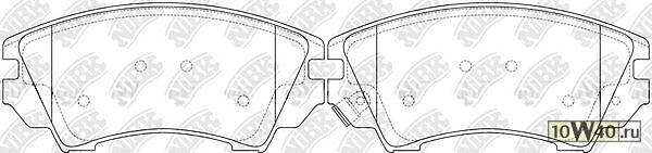колодки тормозные дисковые opel astra 1.6 2009 -  opel astra 1.6 2010 -  opel astra 1.6 2012 -