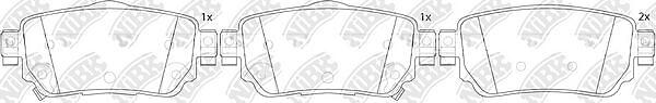 pn2806-nibk колодки дисковые задние с антискрип. пластинами\ nissan qashqai 1.2-1.6i / dci 13>