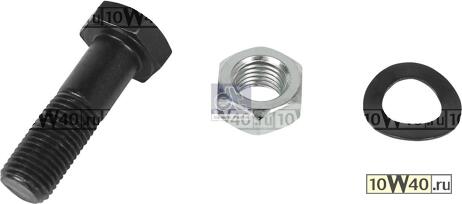 Болт подвесного подшипника к-т (гайка, шайба пружин.) 7/16" x 20 UNF, L=37 mm, SW18 - (10.9) VOLVO FH12