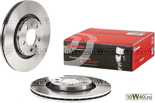 Диски торм.VW GOLF IV, BORA/ SKODA OCTAVIA (280x22) вентилируемые BREMBO 09.7012.14