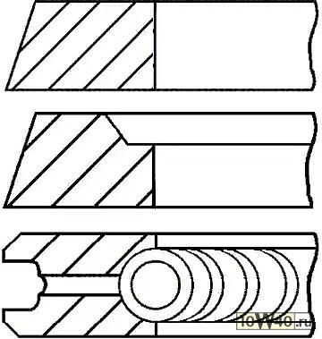 Кольца поршневые VAG 2.0-2.8 d82.5 1.2-1.5-2