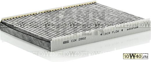 ФИЛЬТР САЛОНА AUDI A3/TT/VW GOLF III/IV/PASSAT/POLO/SEAT IBIZA/SKO 1.0-4.0/1.2-2.5TD 88- (уголь)