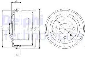 Тормозной барабан Ritmo, A112,Y10, 126,126 Bis,126 Personal,127,128,128 Personal,133,147,600,850,900