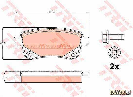Колодки тормозные дисковые Renault GRAND SCENIC III
