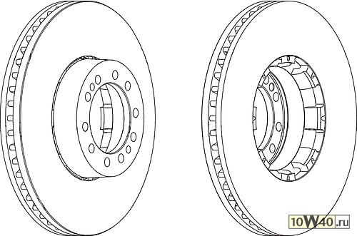 диск торм перед.вентил 438 / 131x45 / 97 10n-165-d17 \rvi magnum ae420 / 520 1 / 2 / 93> premium 385