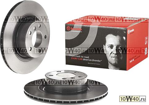 Диск тормозной BMW X3 (F25),X4 (F26) задний вентилируемый (1шт.) BREMBO