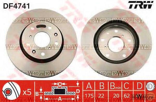 df4741 диск тормозной передний\ fiat sedici, suzuki sx4 1.5-1.9d 06>