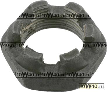 Гайка корончатая M24x1.5, H=15 mm, SW36