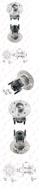 ступица задняя в сборе (с abs 4 отверстия колеса) opel astra f / g 1.4-2.0 91-04 / combo 1.3d-1.7d