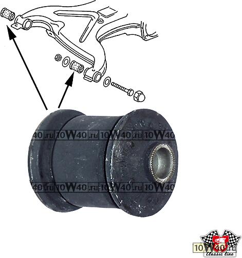 Сайлентблок рычага VW T3 зад.подв.