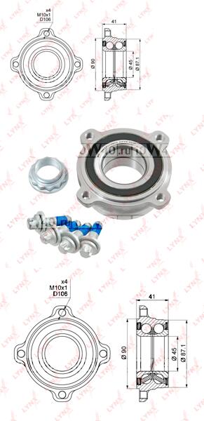 ПОДШИПНИК СТУПИЦЫ КОЛЕСА ЗАД С ABS BMW 5E39/60 2.0-5.0 96-10