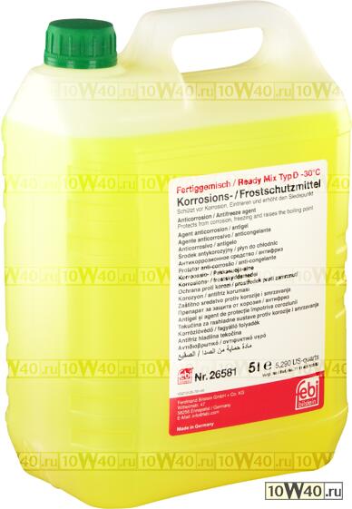 антифриз febi зеленый -30с g11 5л