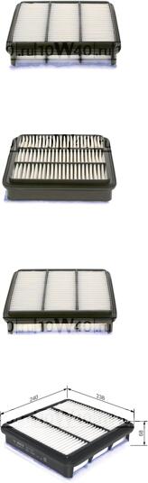 Фильтр воздушный MITSUBISHI: L200 IV/TRITON (KA_T/KB_T) 2.5Di-D/4WD 05-, PAJERO SPORT II (KG/KH) 2.5-3.5i/Di-D/V6/Flex/4WD 08-, PAJERO IV (V8_W/V9_W) 3.2Di-D/3.5i 11-