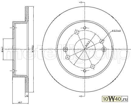 диск тормозной metelli