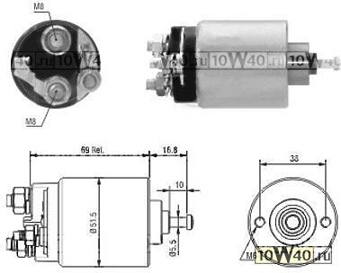 втягивающее реле стартера\ ford focus / c-max, volvo s40 / s60 / s80 / v50 / v60 / v70 / xc60 1.8 / 2.0 03>