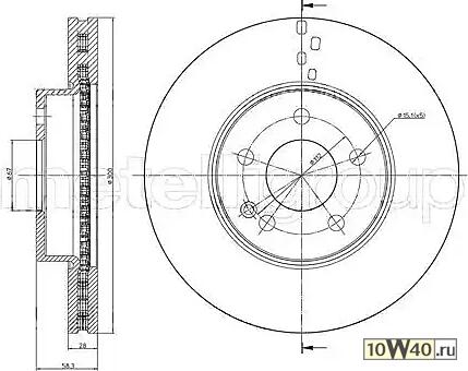 диск тормозной передний\ mb w639 vito 3.0 / 3.2 / 2.2cdi 03>