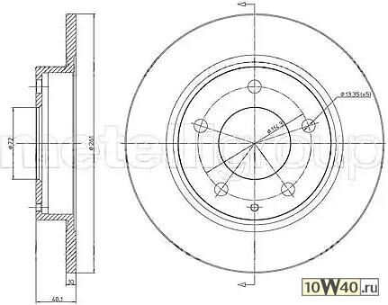 диск тормозной задний\ mazda 626 / mx-6 / xedos 6 1.6-2.5 91>