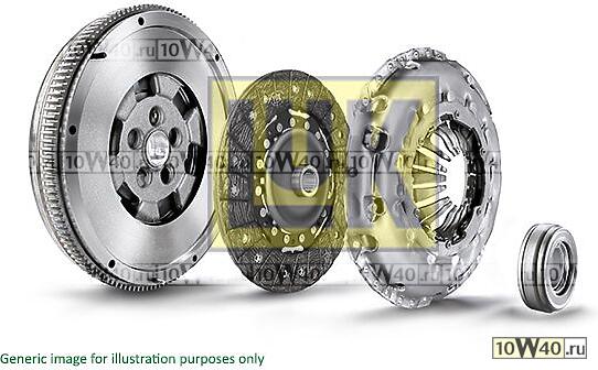 К-кт сцепления с двухмассовым маховиком 417001911+500044010 AUDI: A3 (8L1) 1.9 TDI 96-03  SEAT: CORDOBA (6K2/C2) 1.9 TDI 93-99, CORDOBA Vario (6K5) 1.9 TDI 99-, CORDOBA Наклонная задня