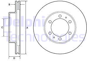 Диск тормозной передний TOYOTA HILUX III (319мм) BG4557