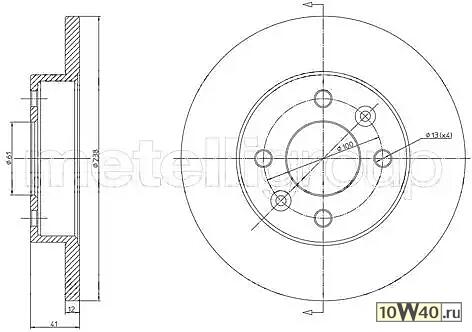диск тормозной передний\ renault clio / r19 / r21 1.2-1.9d 86>