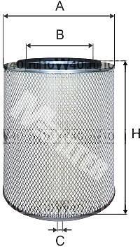 фильтр воздушный h420 d282 d180 / 16 \man, rvi, iveco, ikarus