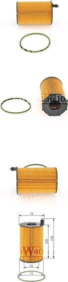 Фильтр масляный AUDI: A4 (B8) 3.0TDi 11-15, A5 (8T) 3.0TDi 11-, A6 (C7) 3.0TDi 11-, A7 (4G) 3.0TDi 1