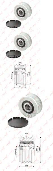 шкив генератора\ ford transit 2.2tdci, citroen jumper, peugeot boxer 2.2hdi 06>