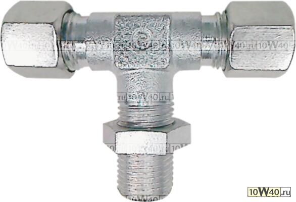 фитинг резьбовой d10-m16-d10 t-обр. (м) под ключ sw19-22-19 \