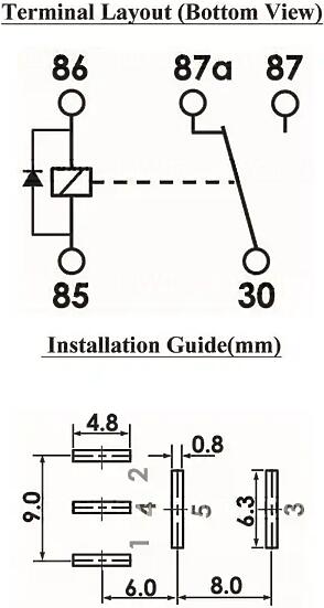 Реле 5-контактное